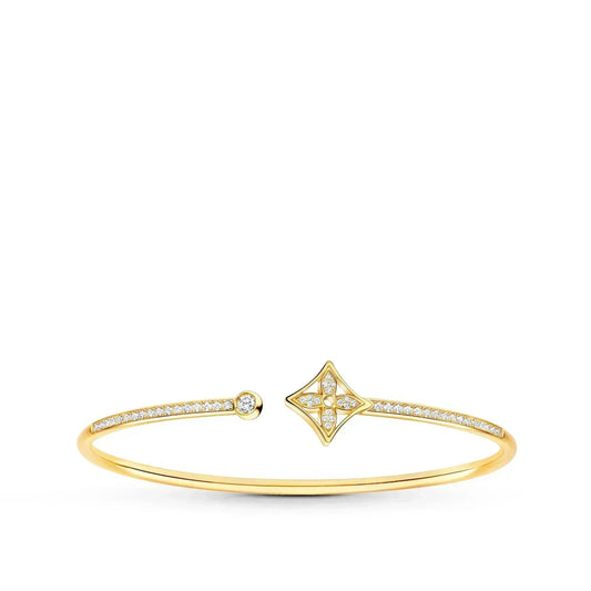 [ECHO ]IDYLLE GOLD OPEN BRACELET DIAMOND PAVED