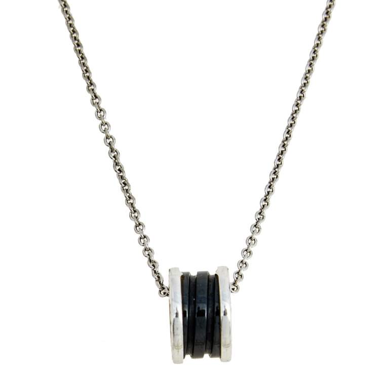 [ECHO ]ZERO 1 BLACK CERAMIC SILVER NECKLACE