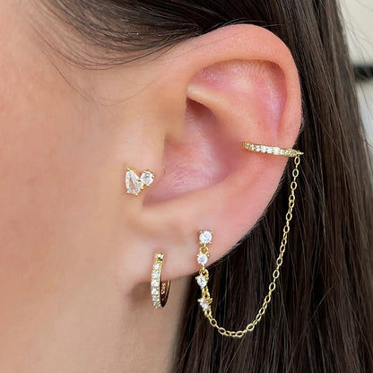 [Echo Fine]Kate Flat Back Diamond Stud