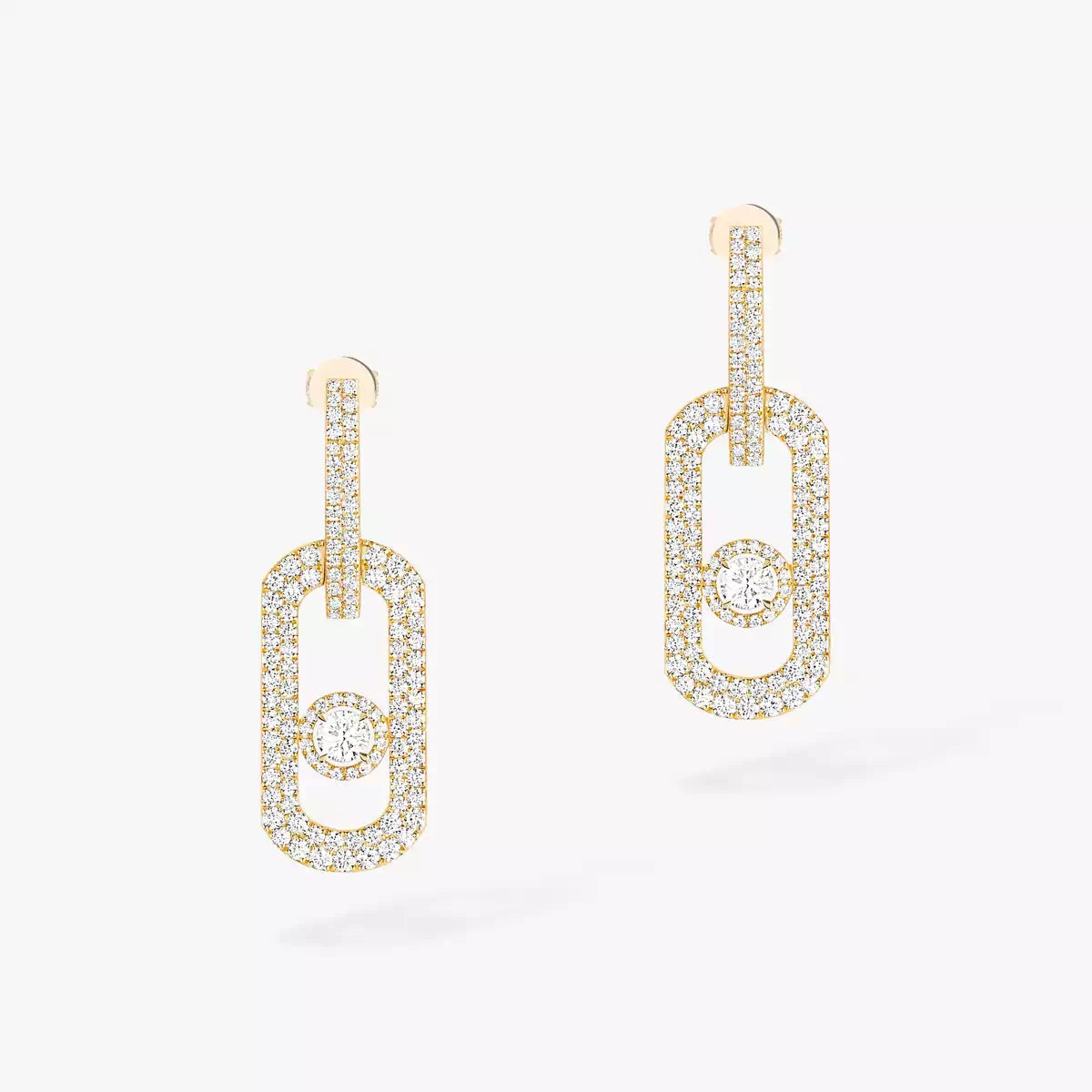 [ECHO]So Move XL Pave_-Set Diamond Pendant Earrings