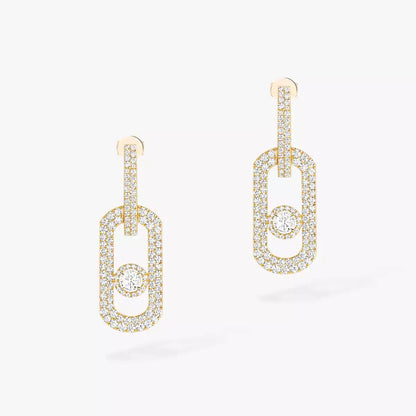 [ECHO]So Move XL Pave_-Set Diamond Pendant Earrings
