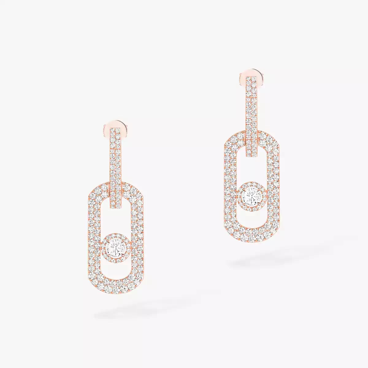 [ECHO]So Move XL Pave_-Set Diamond Pendant Earrings