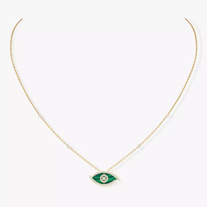 [ECHO]Lucky Eye Diamond Necklace in Rose Gold and Turquoise