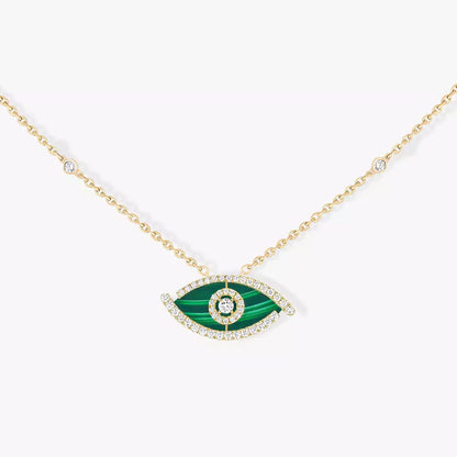 [ECHO]Lucky Eye Diamond Necklace in Rose Gold and Turquoise