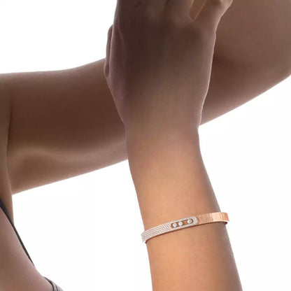 [ECHO]Move Noa Ciselé half pavé bangle