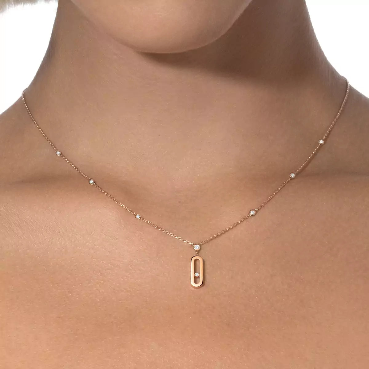 [ECHO] Move Uno Gold Diamond Long Necklace