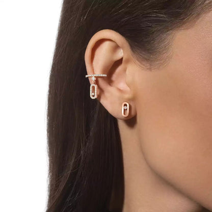 [ECHO]Move Uno Diamond Stud Earrings