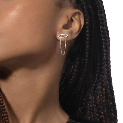 [ECHO]Move Uno Diamond Earrings