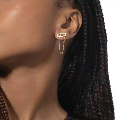 [ECHO]Move Uno Diamond Earrings