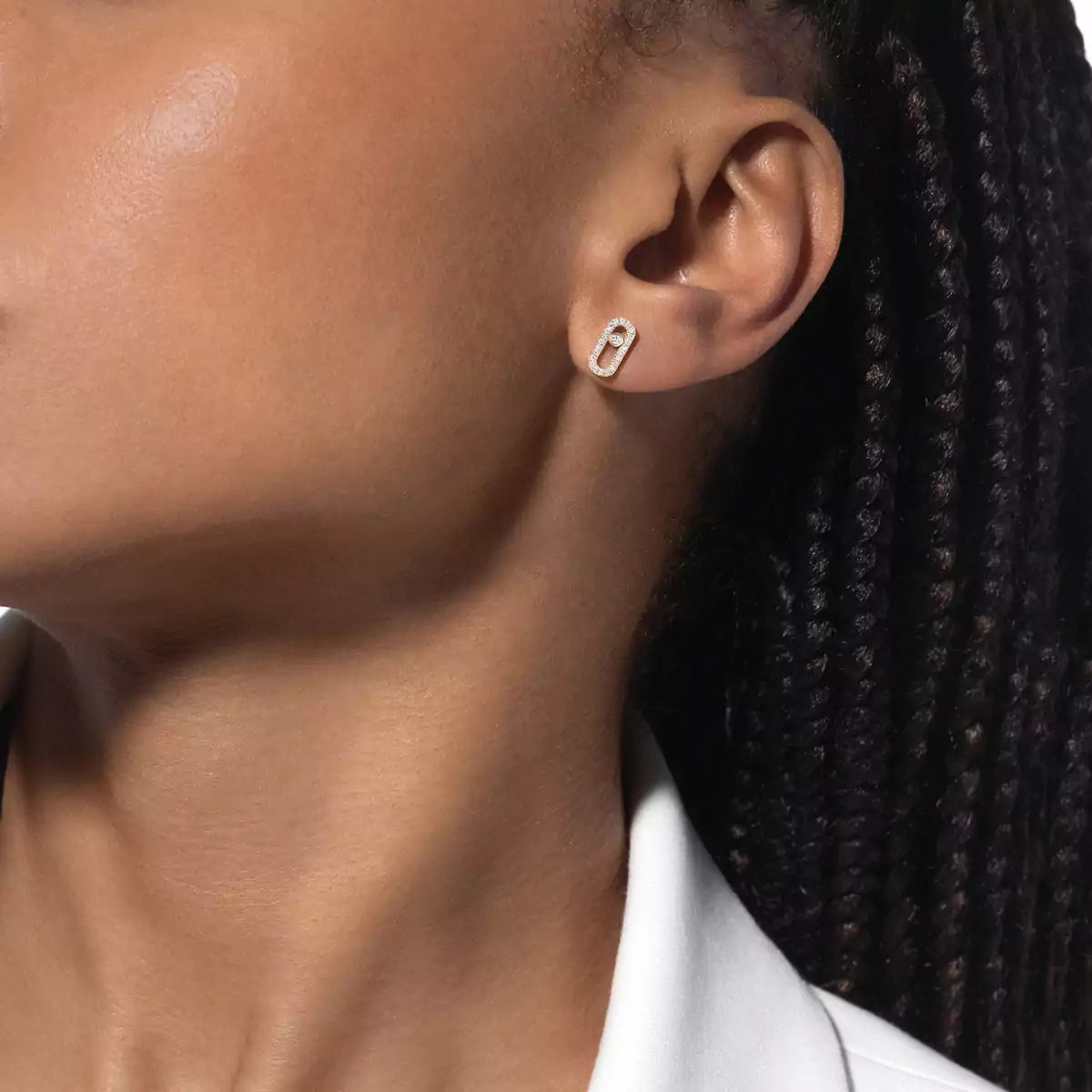 [ECHO]Move Uno Diamond Earrings