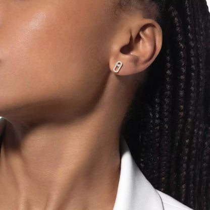 [ECHO]Move Uno Diamond Earrings