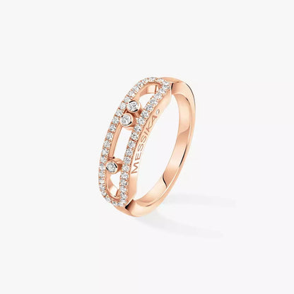 [ECHO] Baby Move Gold Diamond Pave_ Ring