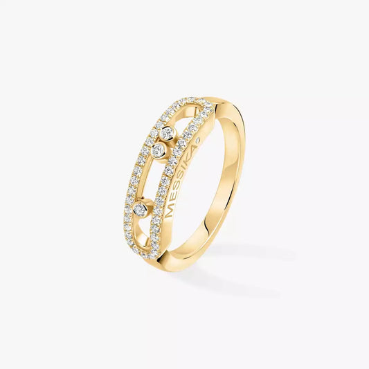 [ECHO] Baby Move Gold Diamond Pave_ Ring