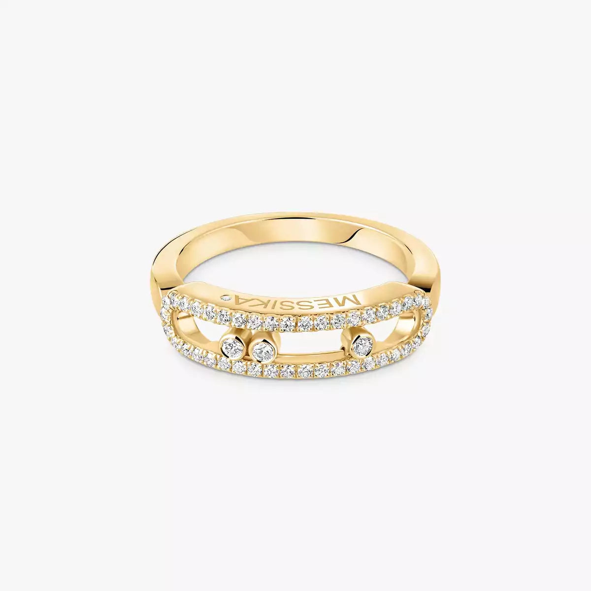 [ECHO] Baby Move Gold Diamond Pave_ Ring