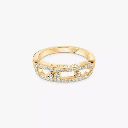 [ECHO] Baby Move Gold Diamond Pave_ Ring