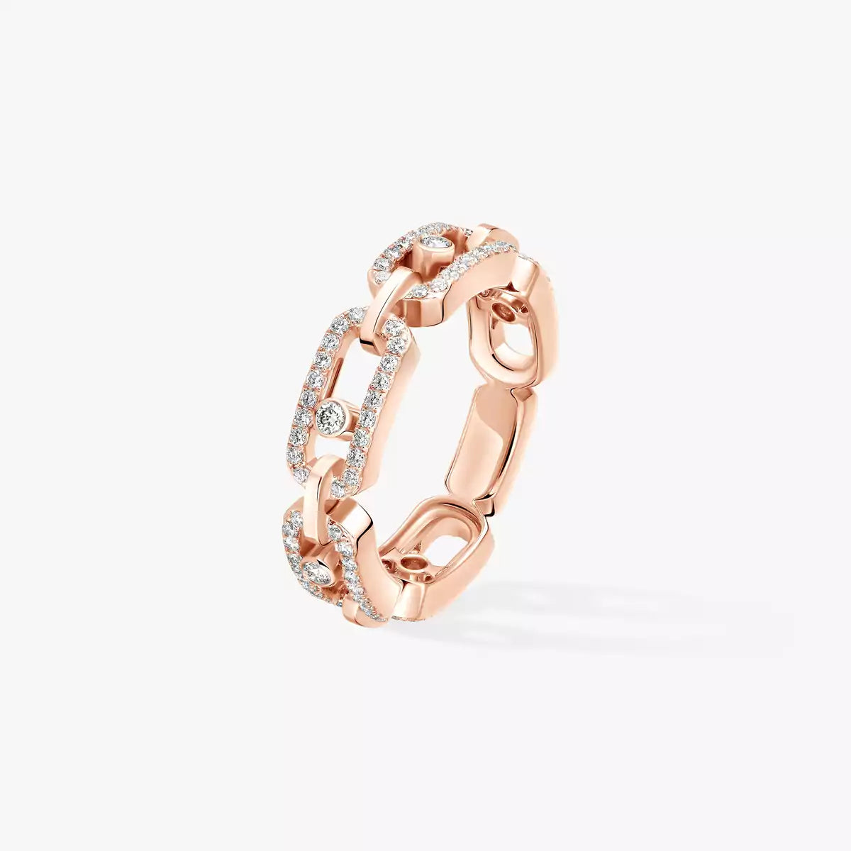 [ECHO]Move Link Pave_-Set Diamond Ring in Gold