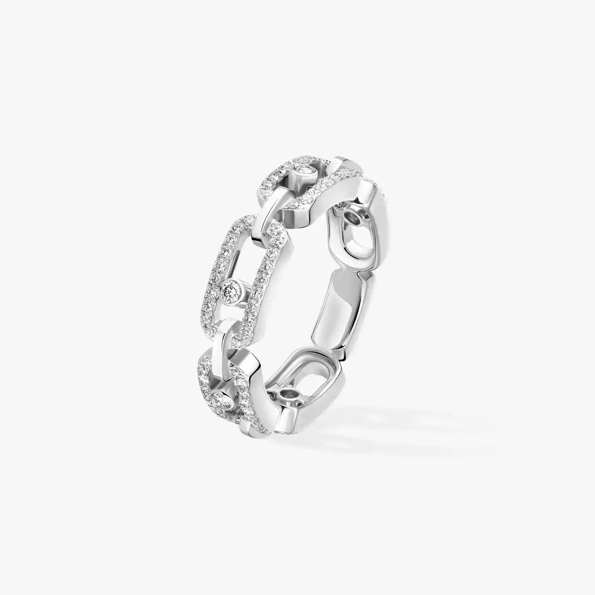 [ECHO]Move Link Pave_-Set Diamond Ring in Gold