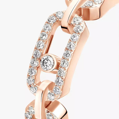 [ECHO]Move Link Pave_-Set Diamond Ring in Gold