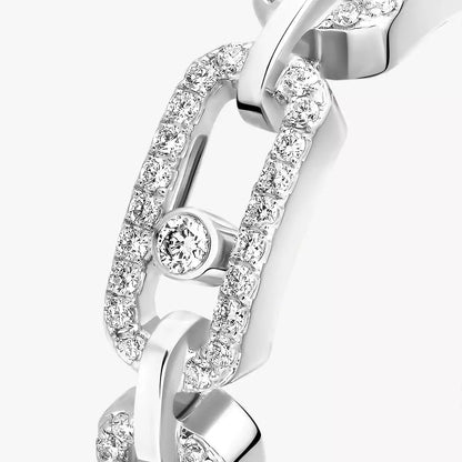 [ECHO]Move Link Pave_-Set Diamond Ring in Gold