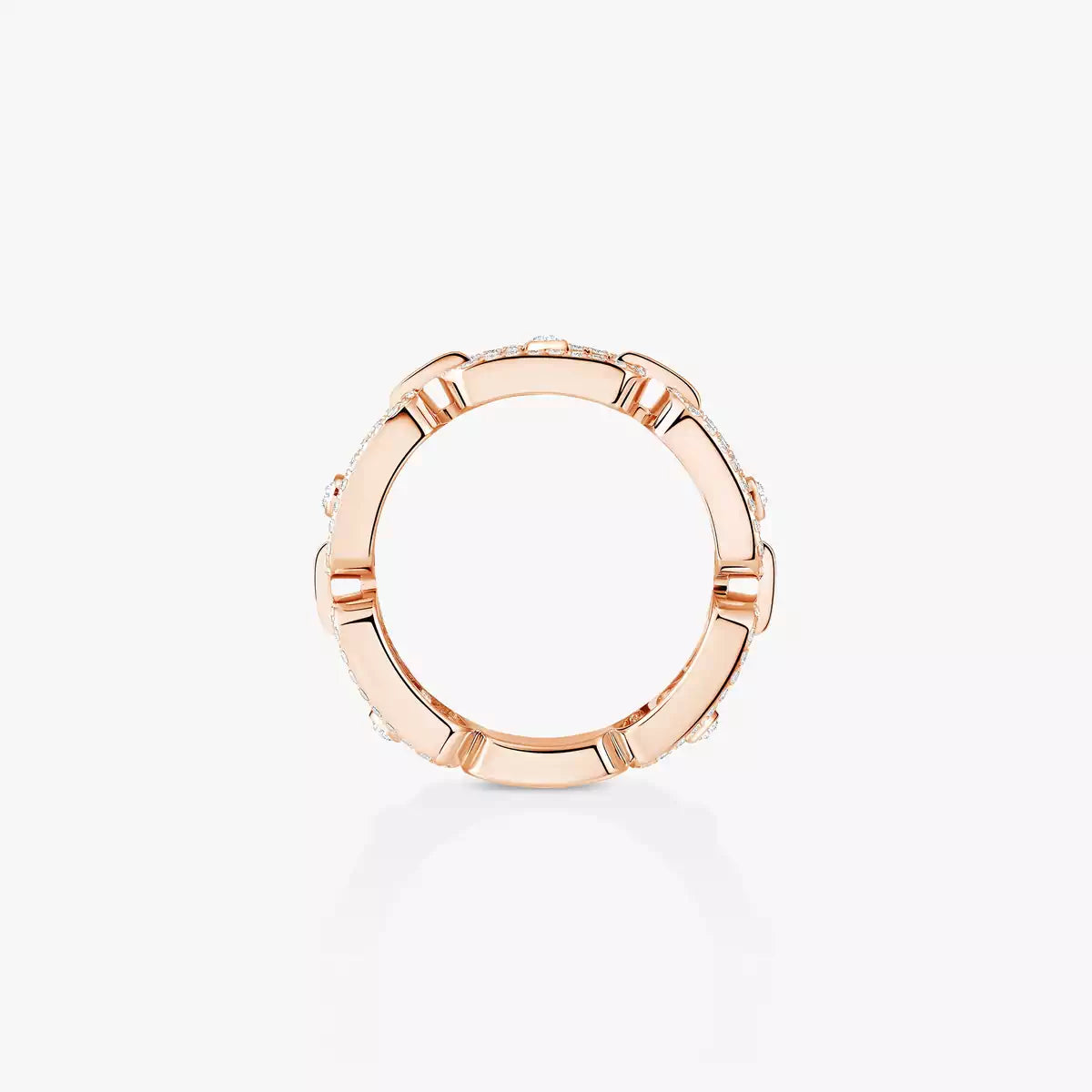 [ECHO]Move Link Pave_-Set Diamond Ring in Gold