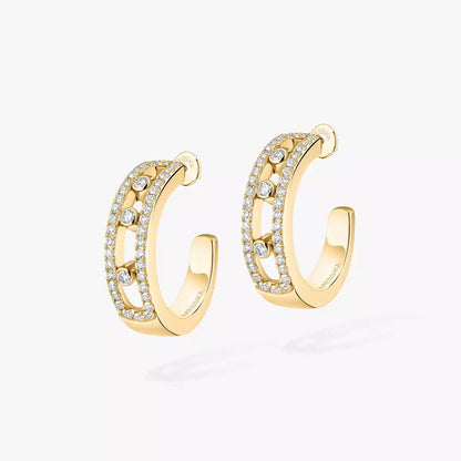 [ECHO]Diamond Pave_ Hoop Earrings Move