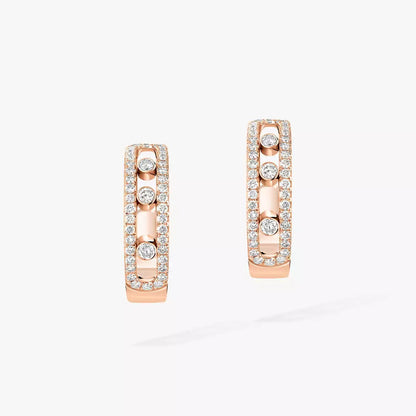 [ECHO]Diamond Pave_ Hoop Earrings Move