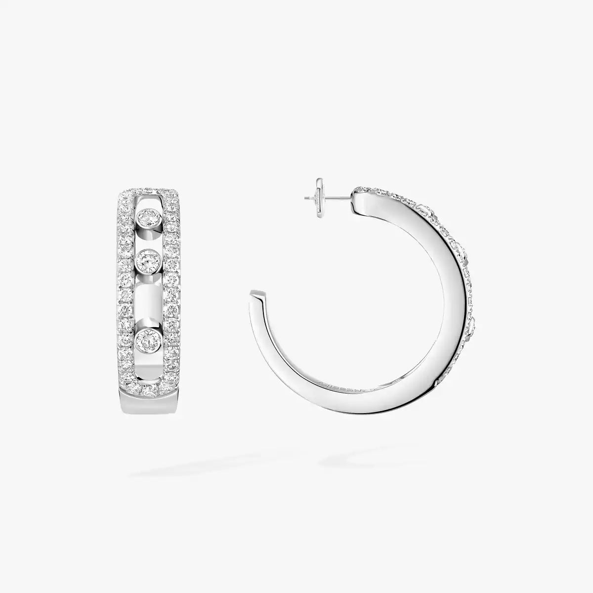 [ECHO]Diamond Pave_ Hoop Earrings Move