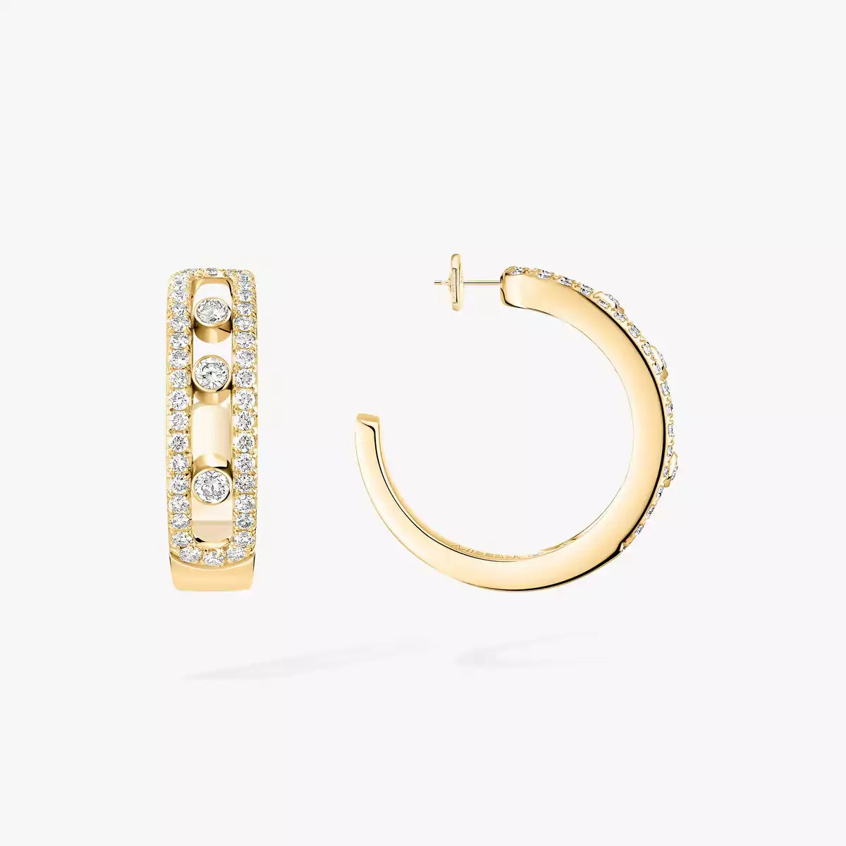 [ECHO]Diamond Pave_ Hoop Earrings Move
