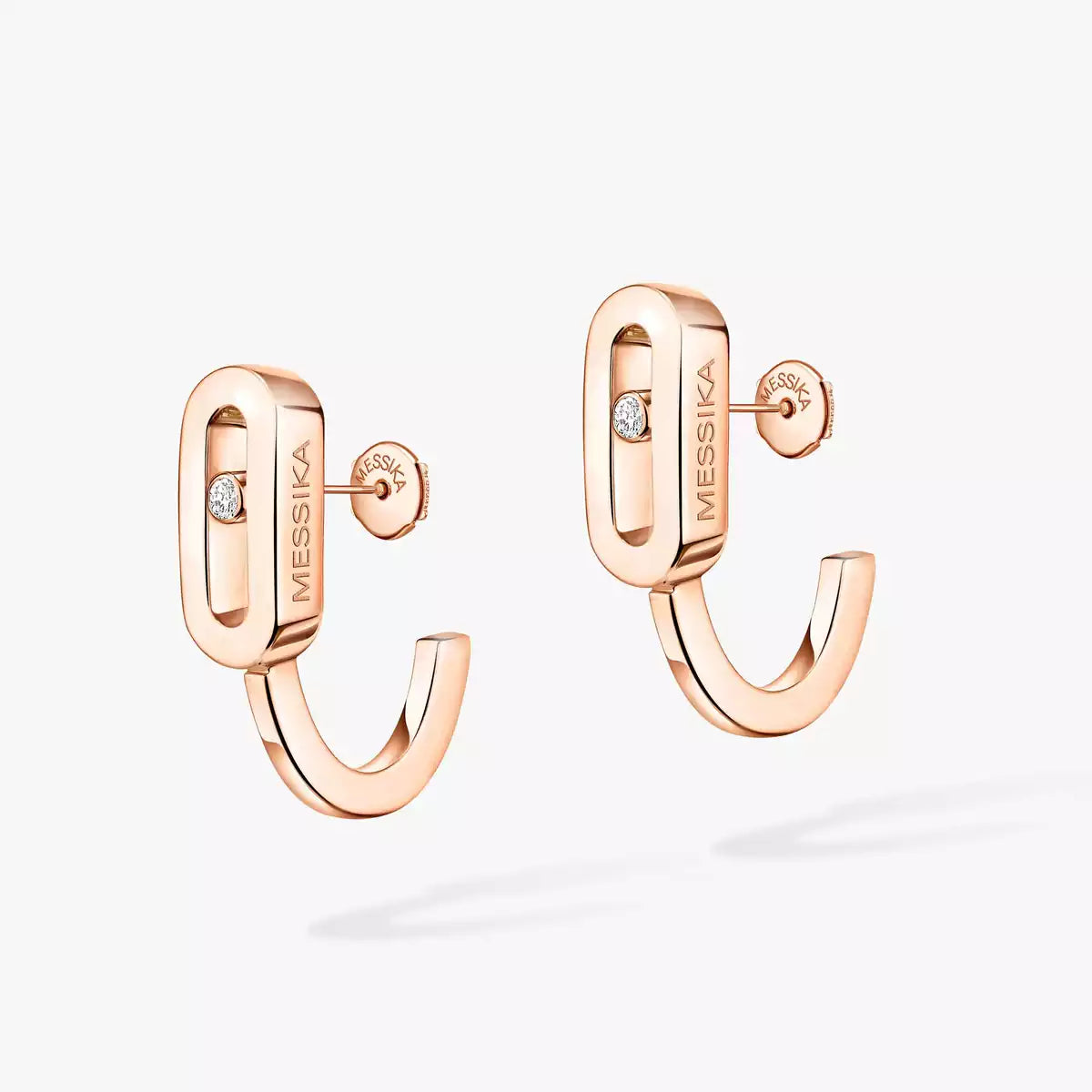 [ECHO]Diamond Mini Hoop Earrings Move Classique