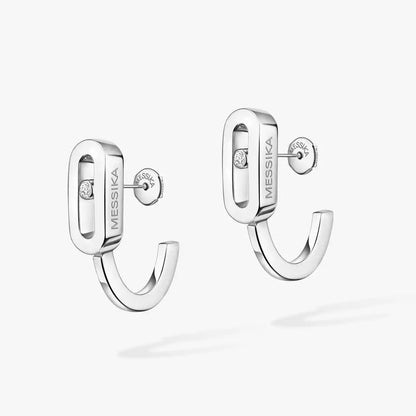 [ECHO]Diamond Mini Hoop Earrings Move Classique