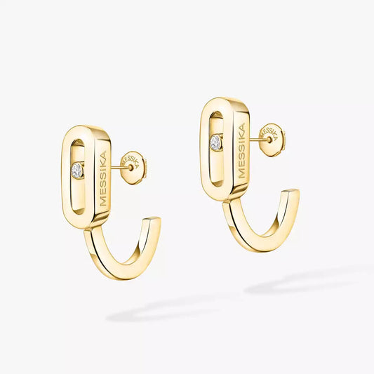 [ECHO]Diamond Mini Hoop Earrings Move Classique