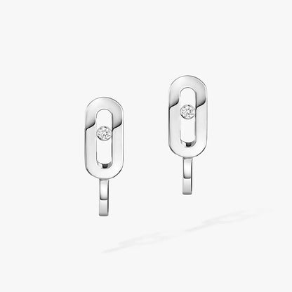 [ECHO]Diamond Mini Hoop Earrings Move Classique