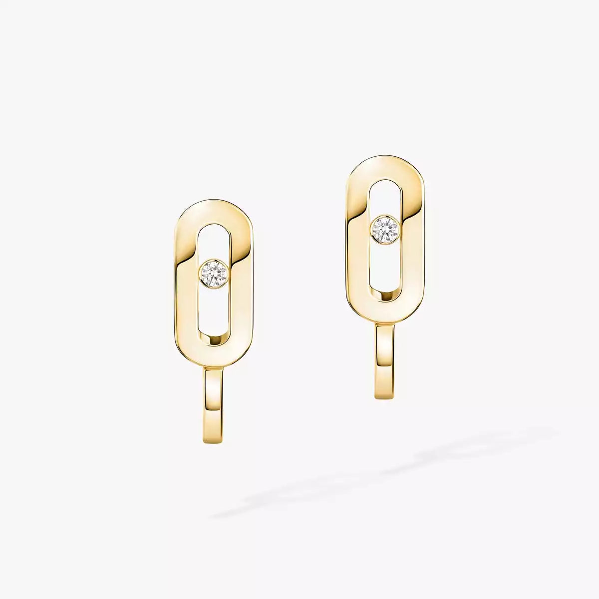 [ECHO]Diamond Mini Hoop Earrings Move Classique