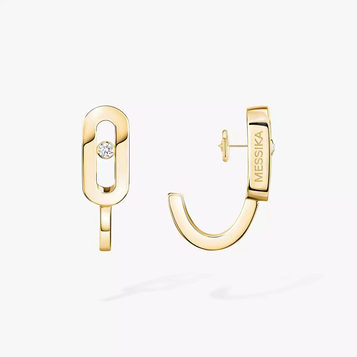 [ECHO]Diamond Mini Hoop Earrings Move Classique