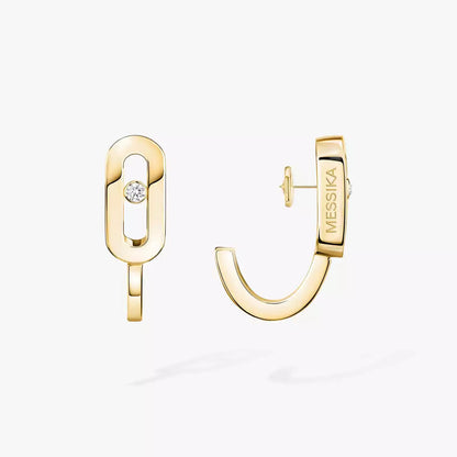 [ECHO]Diamond Mini Hoop Earrings Move Classique