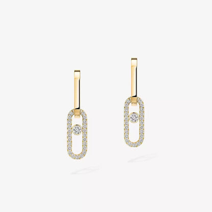 [ECHO]Move Link Diamond Earrings