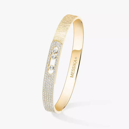[ECHO]Move Noa Ciselé half pavé bangle