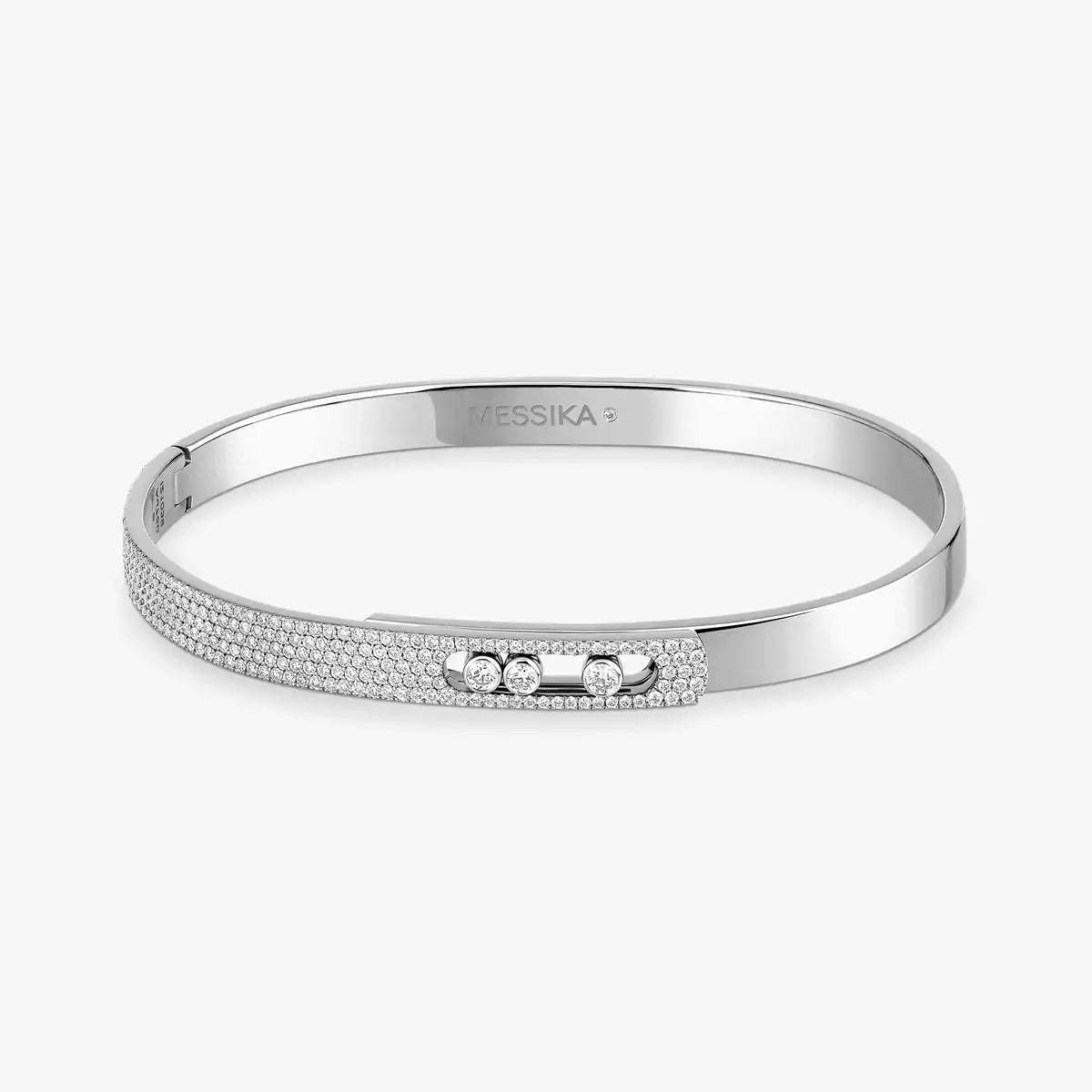 [ECHO]Move Noa Rose Gold Pavé Diamond Bangle Bracelet