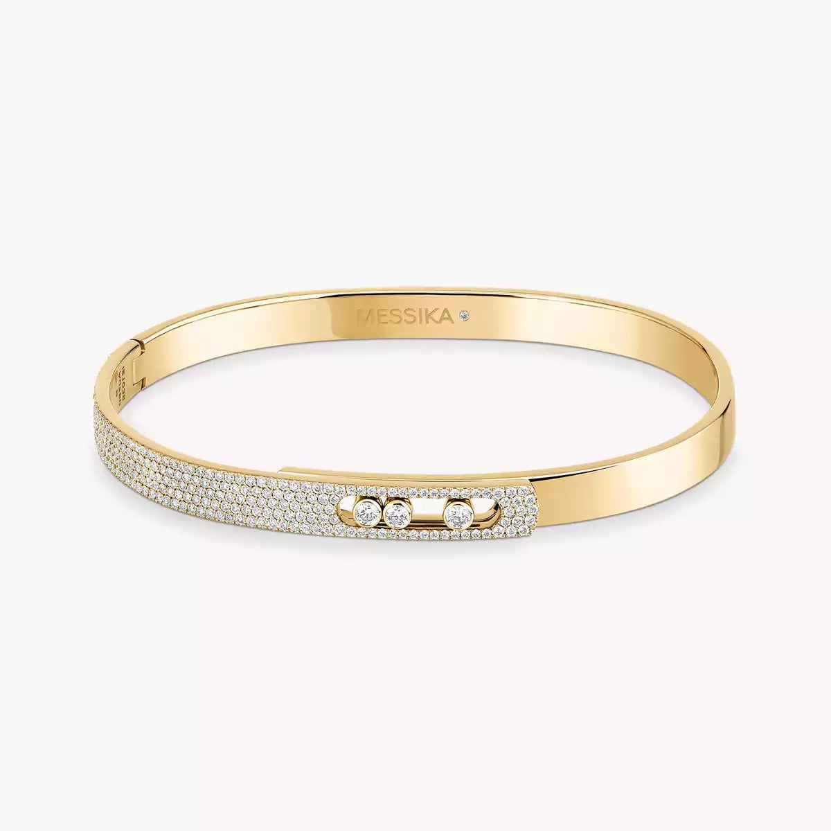 [ECHO]Move Noa Rose Gold Pavé Diamond Bangle Bracelet