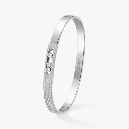 [ECHO]Move Noa Rose Gold Pavé Diamond Bangle Bracelet