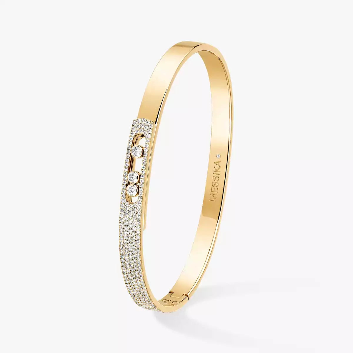 [ECHO]Move Noa Rose Gold Pavé Diamond Bangle Bracelet
