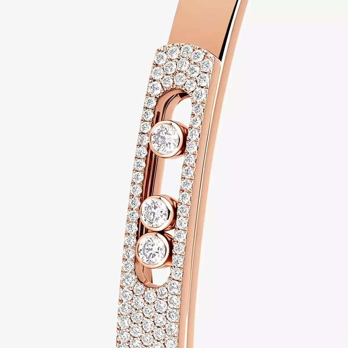 [ECHO]Move Noa Rose Gold Pavé Diamond Bangle Bracelet