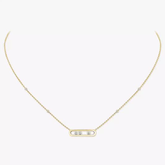 [ECHO] Baby Move Gold Diamond Necklace
