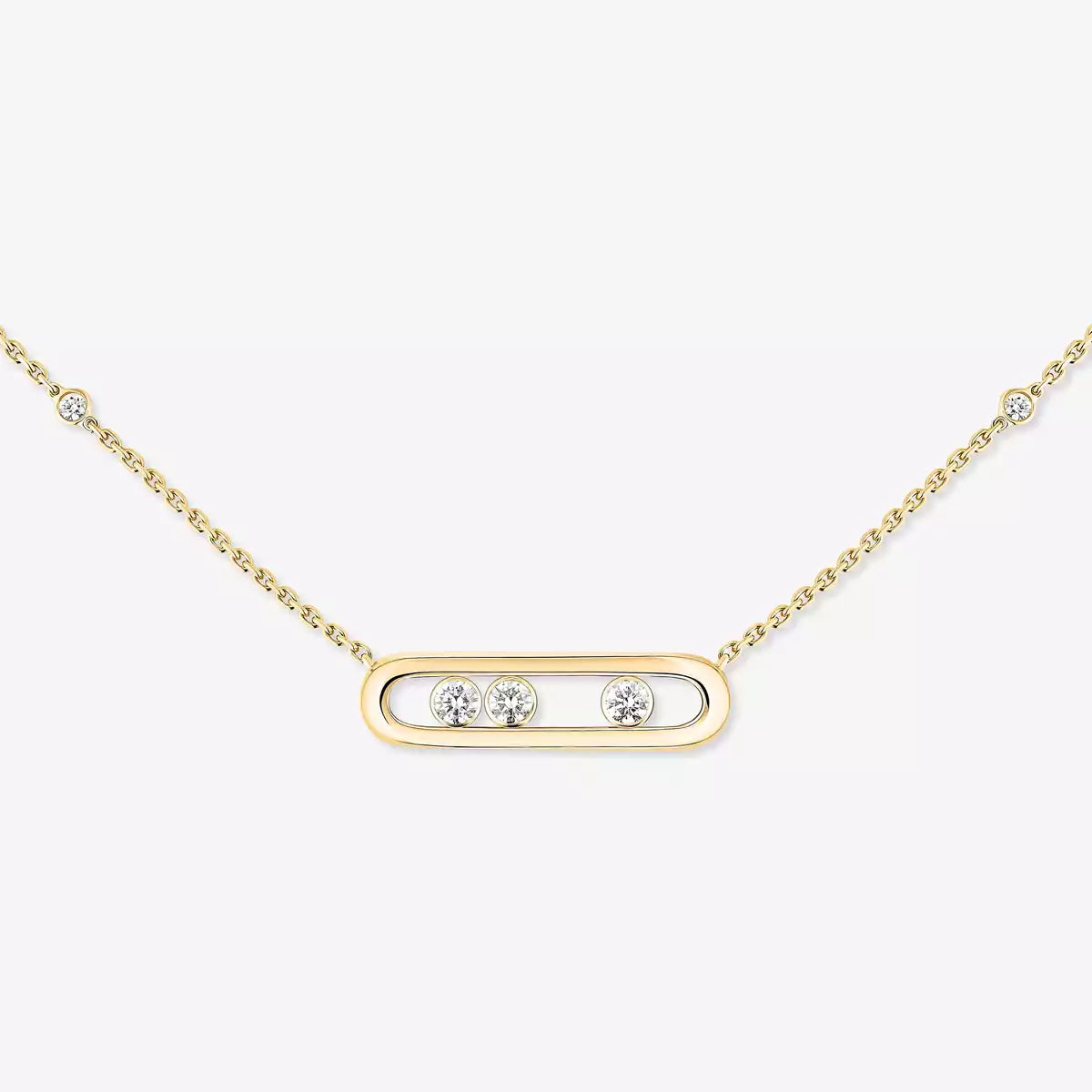 [ECHO] Baby Move Gold Diamond Necklace
