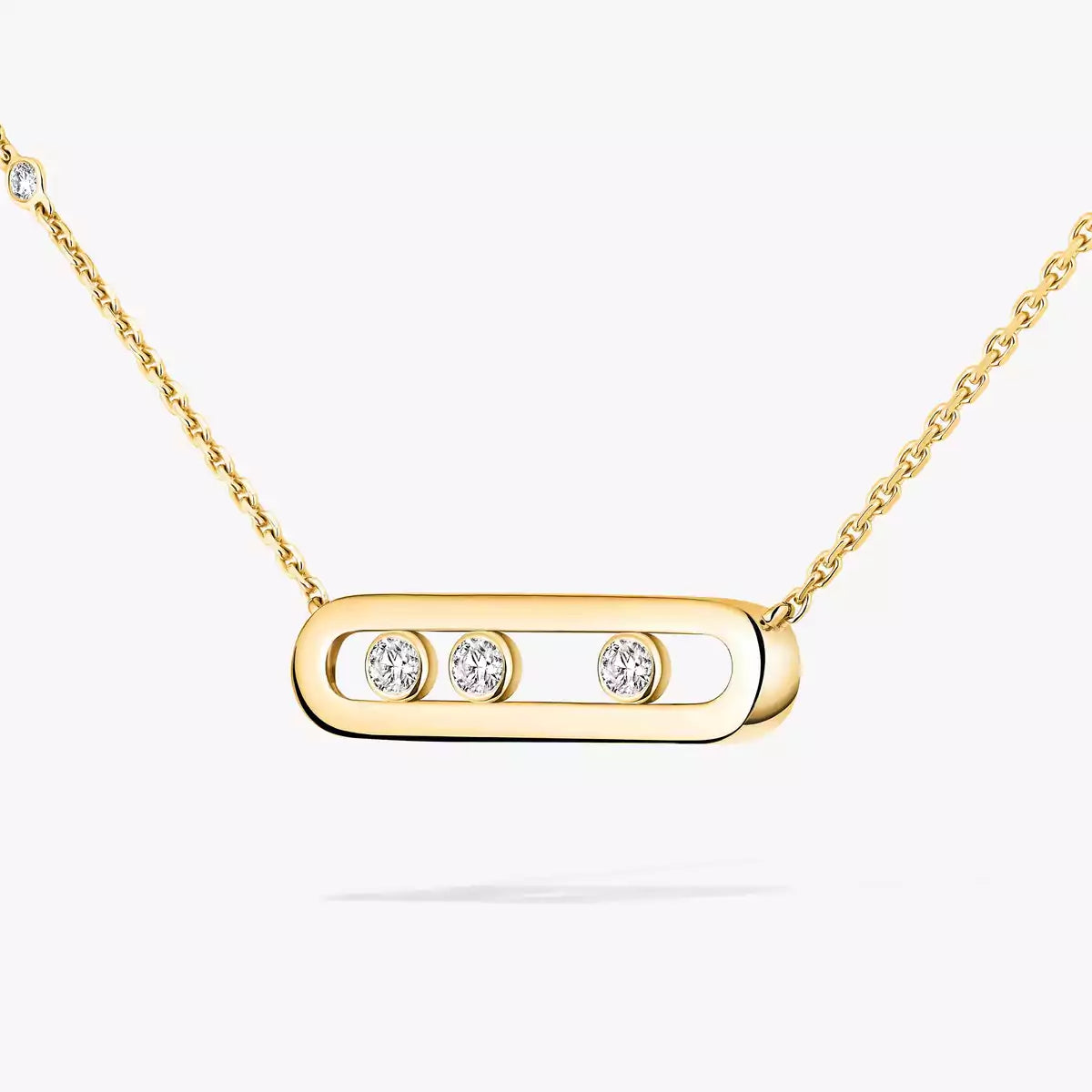[ECHO] Baby Move Gold Diamond Necklace