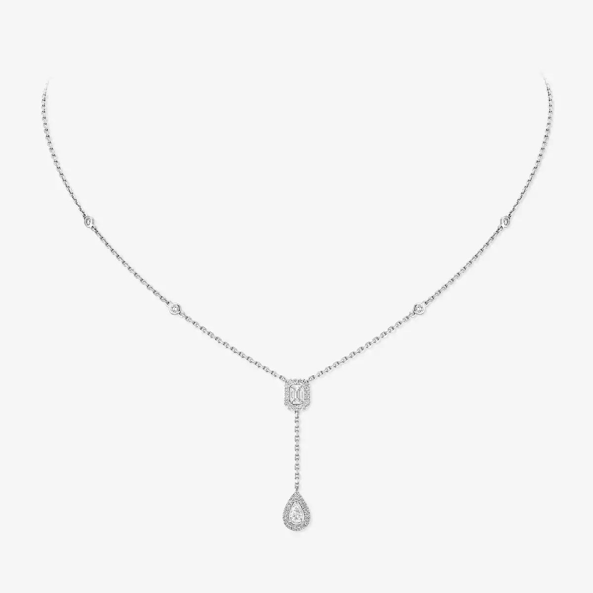 [ECHO]Gold Diamond Tie Necklace