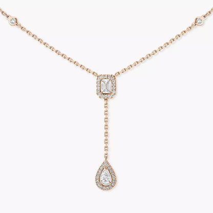 [ECHO]Gold Diamond Tie Necklace