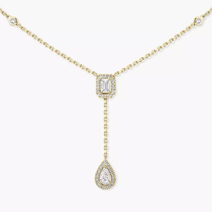 [ECHO]Gold Diamond Tie Necklace