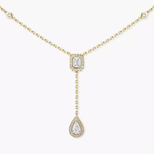 [ECHO]Gold Diamond Tie Necklace