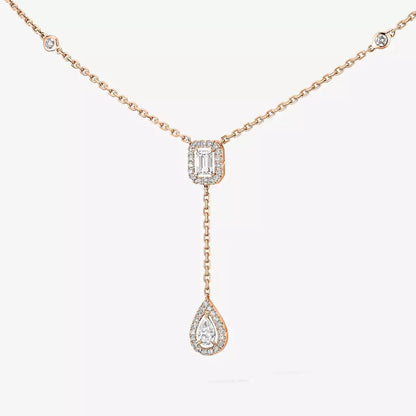 [ECHO]Gold Diamond Tie Necklace